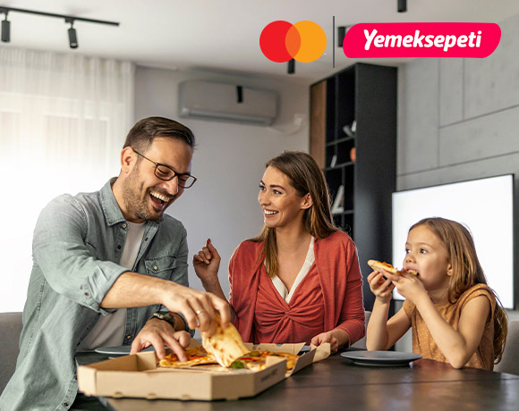 Mastercard® Logolu Bankamatik Kartınız ile Hafta Sonu Yemeksepeti’nde 100 TL İndirim Kampanyası 